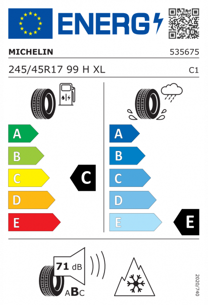 Michelin X-Ice XI3 245/45 R17 99H XL Eurolabel