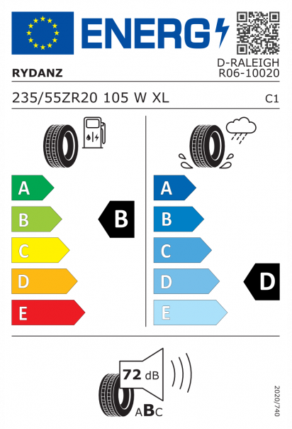 Rydanz Raleigh R06 235/55 R20 105W XL Eurolabel