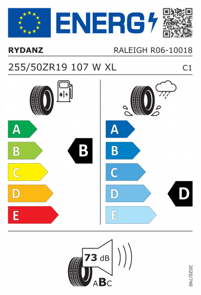 Rydanz Raleigh R06 255/50 R19 107W XL Eurolabel