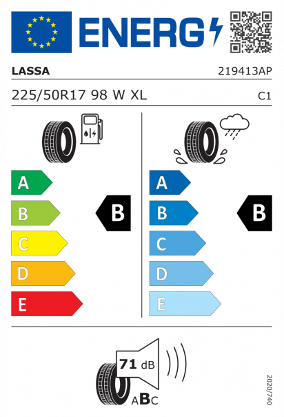 Lassa Driveways 225/50 R17 98W XL Eurolabel