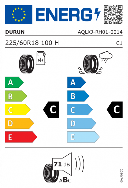 Durun RH01 225/60 R18 100H Eurolabel