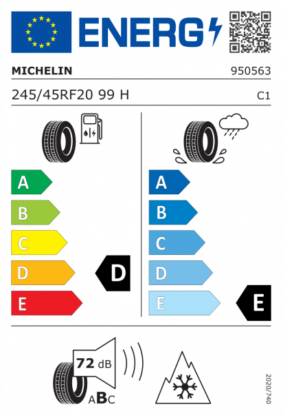 Michelin X-Ice XI3 245/45 R20 99H RunFlat Eurolabel
