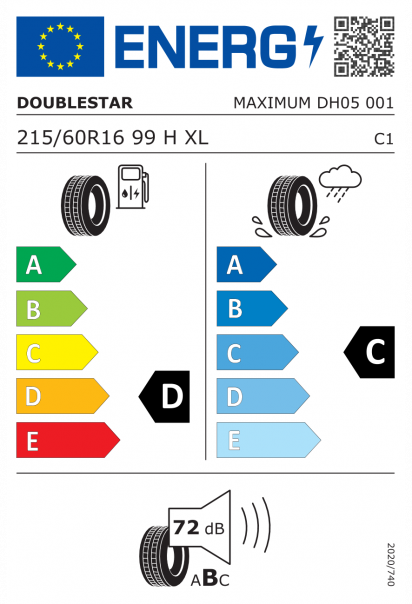 Doublestar Maximum DH05 215/60 R16 99H XL Eurolabel