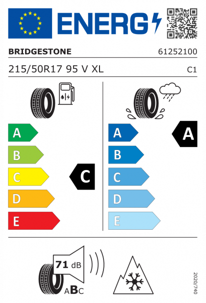 Bridgestone Blizzak LM005 215/50 R17 95V XL Eurolabel
