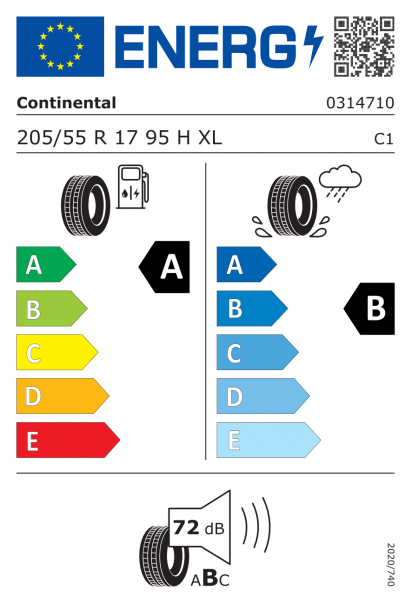 Continental EcoContact 6 205/55 R17 95H XL Eurolabel