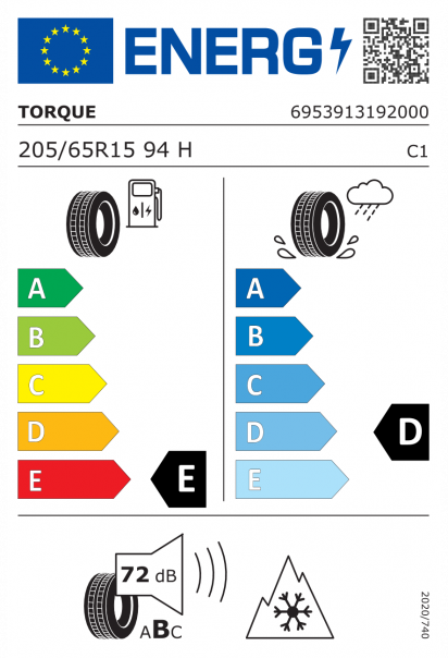 Torque TQ022 205/65 R15 94H Eurolabel