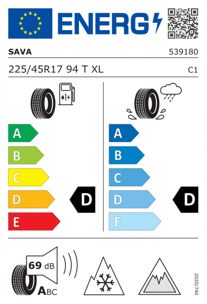 Sava Eskimo Ice 225/45 R17 94T XL Eurolabel