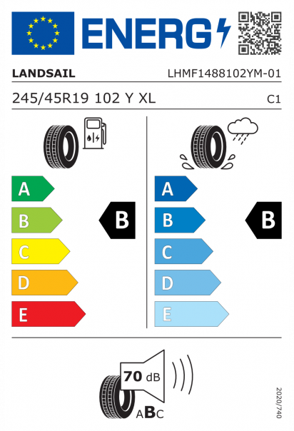 Landsail RapidDragon 245/45 R19 102Y XL Eurolabel