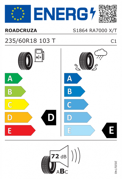 Roadcruza RA7000 X/T 235/60 R18 103T Eurolabel
