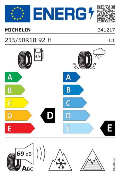Michelin X-Ice Snow 215/50 R18 92H Eurolabel