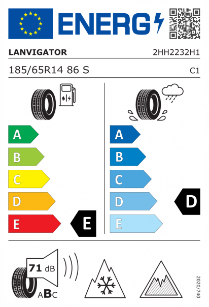 Lanvigator IceLandMax 185/65 R14 86S Eurolabel