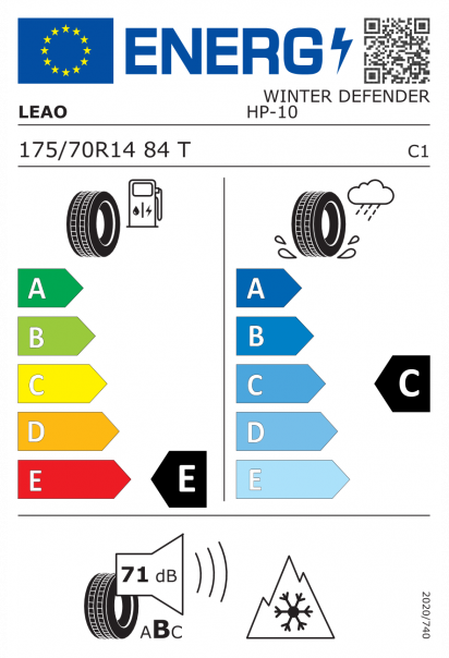 Leao Winter Defender HP 175/70 R14 84T Eurolabel