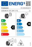 Vredestein Wintrac Pro+ 225/60 R18 104V XL Eurolabel