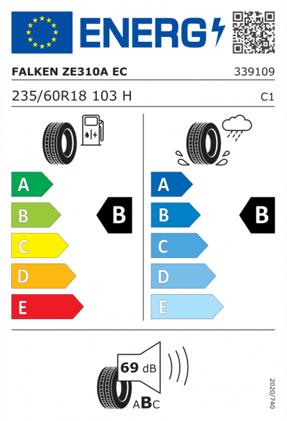 Falken Ziex ZE310A Ecorun 235/60 R18 103H Eurolabel