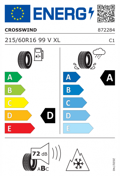 Crosswind Grip Peak Winter 215/60 R16 99V XL Eurolabel