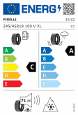 Pirelli PZero Winter 245/45 R18 100V XL Eurolabel