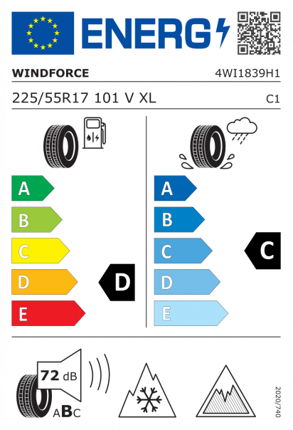 Windforce Snowblazer UHP 225/55 R17 101V XL Eurolabel