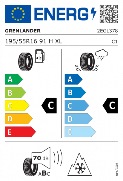 Grenlander Winter GL868 195/55 R16 91H XL Eurolabel