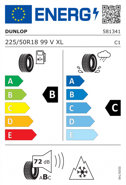 Dunlop Winter Sport 5 225/50 R18 99V XL Eurolabel