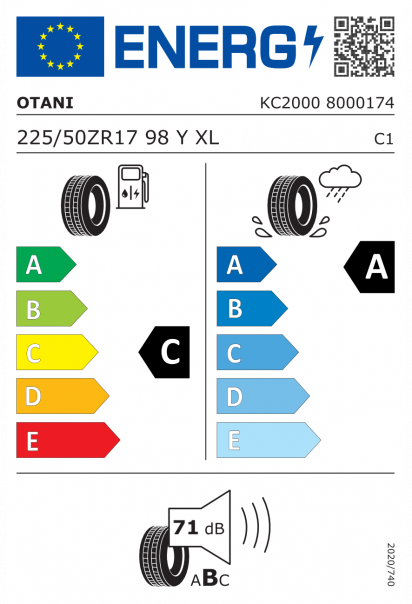 Otani KC2000 225/50 R17 98Y XL Eurolabel