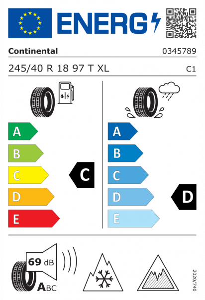 Continental VikingContact 8 245/40 R18 97T XL Eurolabel