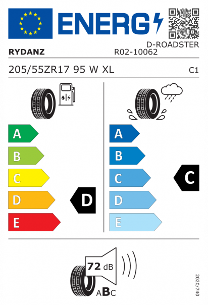 Rydanz Roadster R02 205/55 R17 95W XL Eurolabel