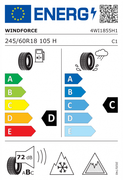 Windforce Snowblazer UHP 245/60 R18 105H Eurolabel