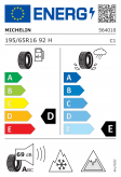 Michelin X-Ice Snow 195/65 R16 92H Eurolabel