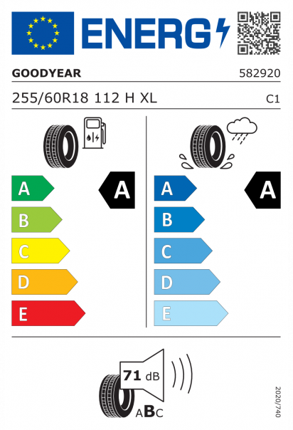 Goodyear Eagle F1 Asymmetric 3 255/60 R18 112H XL AO Eurolabel