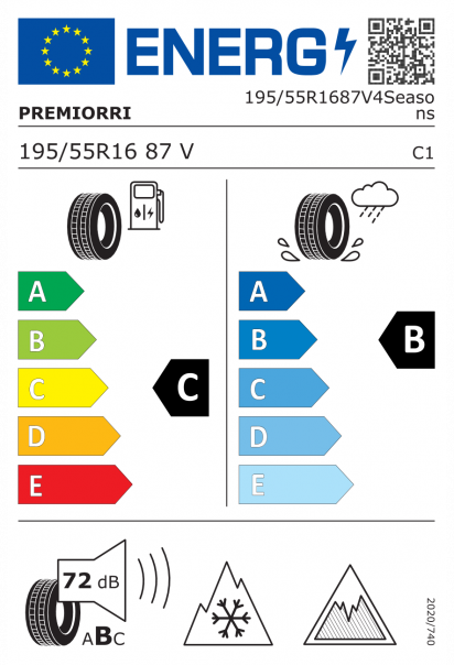 Premiorri Vimero 4Seasons 195/55 R16 87V Eurolabel