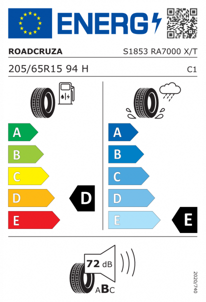 Roadcruza RA7000 X/T 205/65 R15 94H Eurolabel