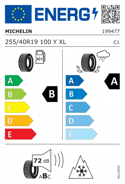 Michelin CrossClimate 3 Sport 255/40 R19 100Y XL FRV Eurolabel