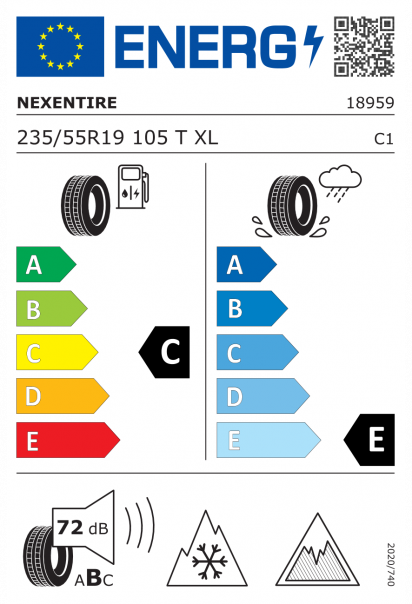 Nexen WinGuard Ice 3 235/55 R19 105T XL Eurolabel
