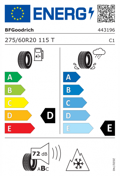 Bfgoodrich Trail-Terrain T/A 275/60 R20 115T ORWL Eurolabel