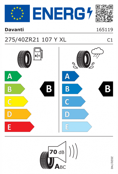 Davanti DX640 275/40 R21 107Y XL Eurolabel