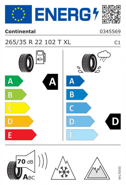 Continental VikingContact 8 265/35 R22 102T XL Eurolabel