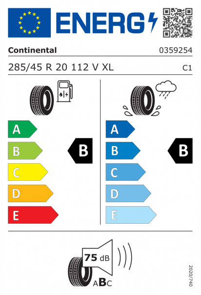 Continental CrossContact RX 285/45 R20 112V XL NE0 Eurolabel