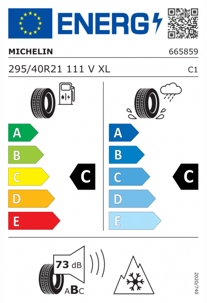 Michelin Pilot Alpin 5 295/40 R21 111V XL Eurolabel