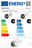 Goodyear EfficientGrip 2 SUV 215/60 R17 100H XL Eurolabel