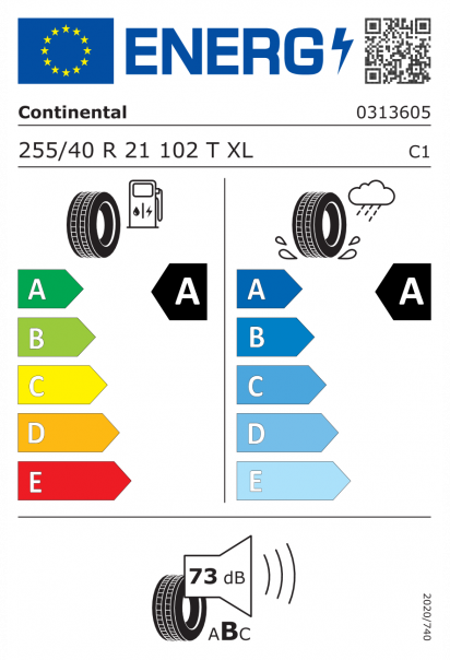 Continental EcoContact 6 255/40 R21 102T XL Eurolabel