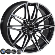 Диски на авто 66,6 Zorat wheels BK5938 R18 W8 PCD 5/120 DIA74,1 ET25