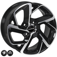 Диски на авто R15 58,1 Zorat wheels BK5714 R15 W6.5 PCD 4/108 DIA65,1 ET25