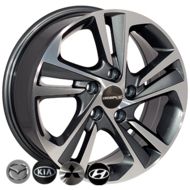 Диски на авто 6,5 58,1 Zorat wheels BK5210 R16 W6.5 PCD 5/114.3 DIA67,1 ET45