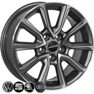 Диски на авто 6,5 R16 58,1 Zorat wheels BK5344 R16 W6.5 PCD 5/114.3 DIA67,1 ET35