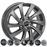 Диски на авто R16 56,6 Zorat wheels BK5290 R16 W6.5 PCD 5/100 DIA57,1 ET35